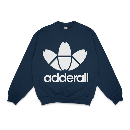 Adderall Navy Crewneck