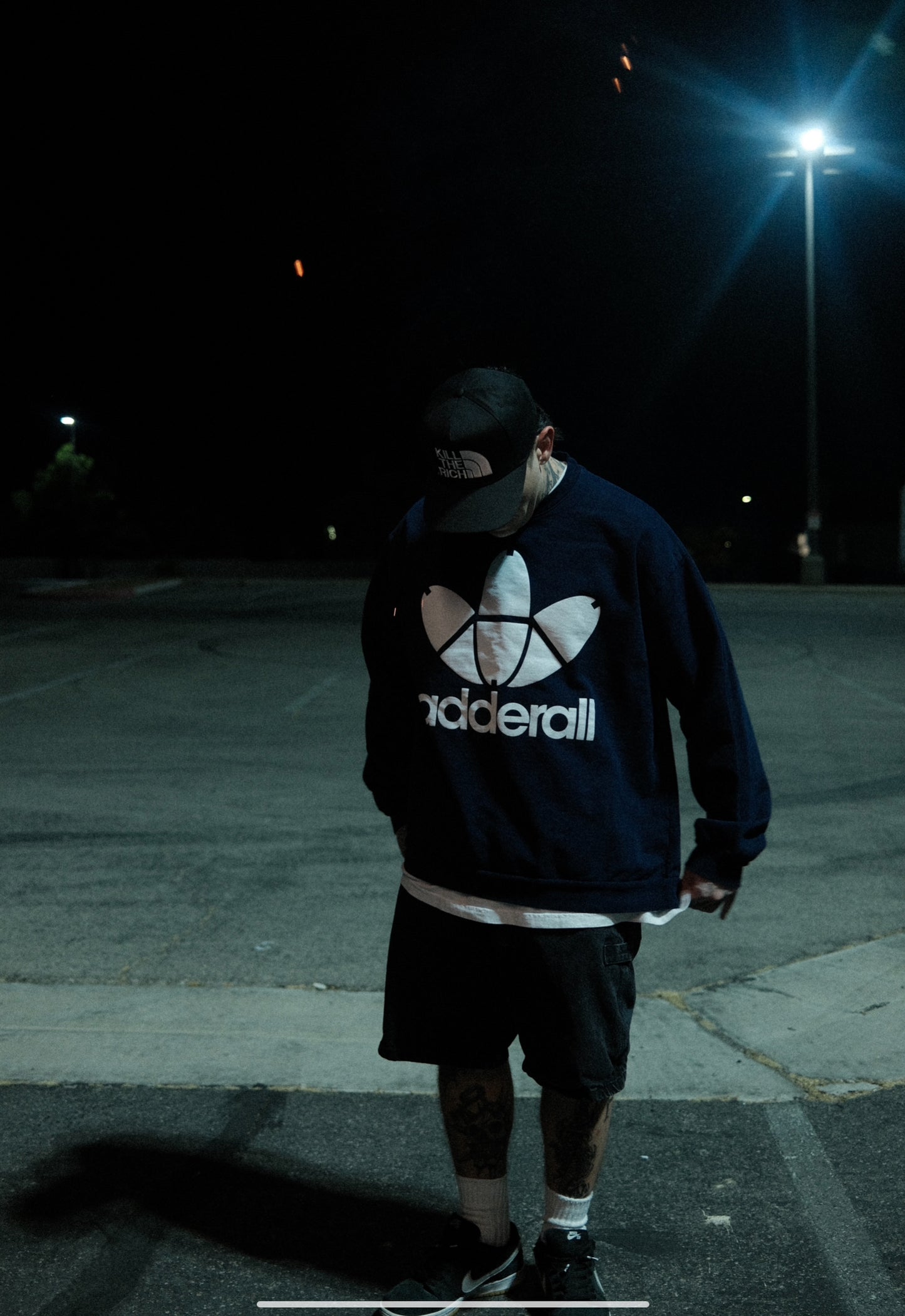 Adderall Navy Crewneck