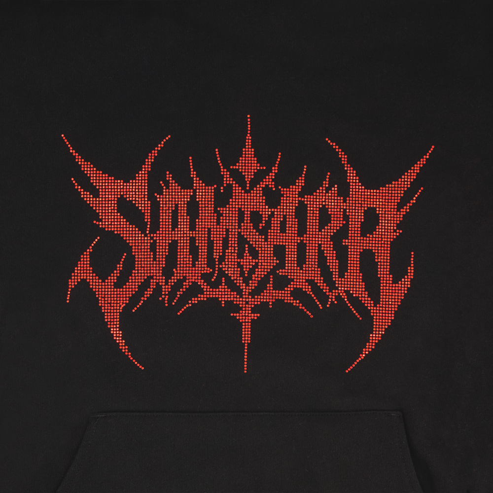 ALBUM RHINESTONE RUBY HOODIE BLACK