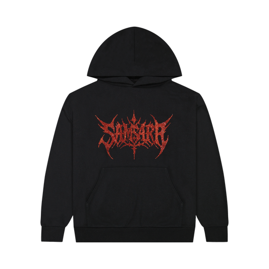 ALBUM RHINESTONE RUBY HOODIE BLACK