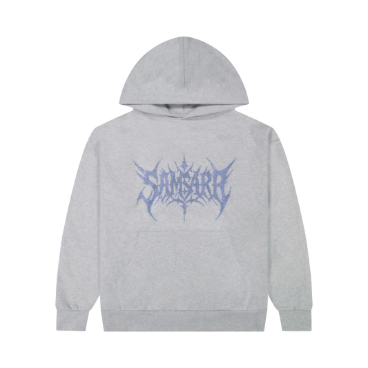 ALT ALBUM RHINESTONE SAPPHIRE HOODIE GREY