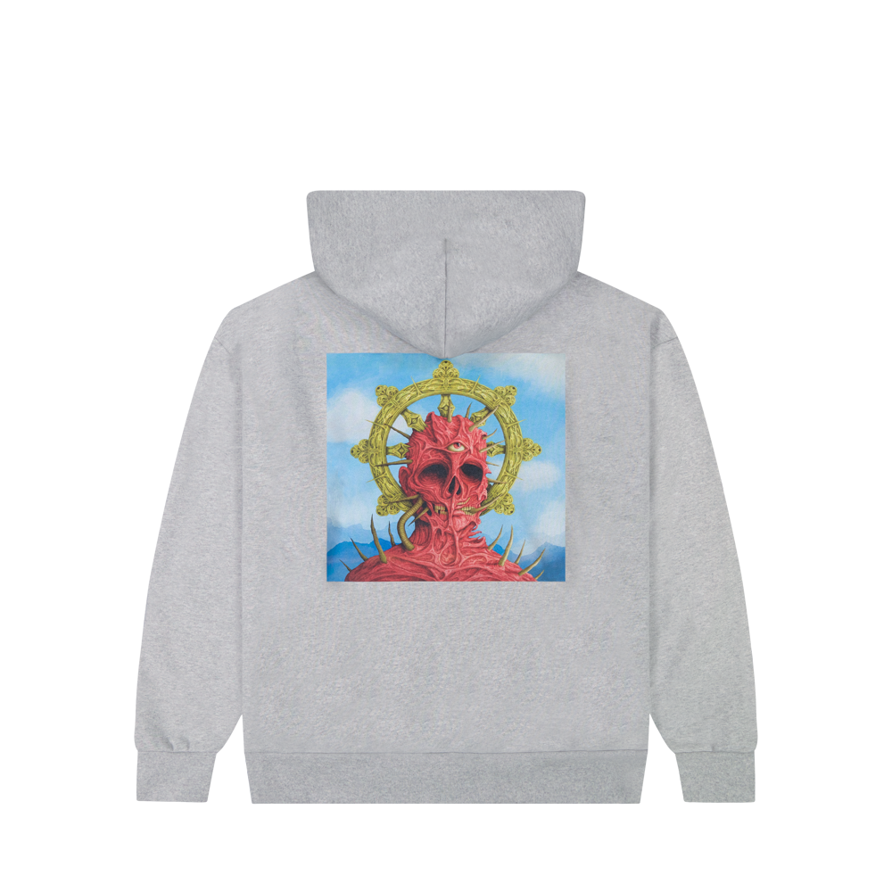 ALT ALBUM RHINESTONE SAPPHIRE HOODIE GREY