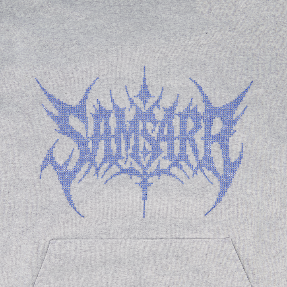 ALT ALBUM RHINESTONE SAPPHIRE HOODIE GREY